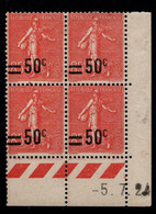 FRANCE N°221* TYPE SEMEUSE COIN DATE DU 5/7/24 - ....-1929