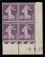 FRANCE N°236* TYPE SEMEUSE COIN DATE DU 9/9/27 - ....-1929