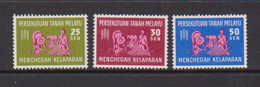 MALAYAN  FEDERATION    1963    Freedom  From  Hunger    Set  Of  3       MH - Fédération De Malaya