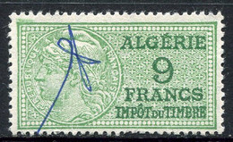 ALGERIE TIMBRE FISCAL OBLITERE  " ALGERIE  9 FRANCS IMPOT DU TIMBRE " - Used Stamps