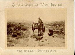 Chromos .n° 23402. Cacao Et Chocolat Van Houten.  Attelage. Chien . - Van Houten