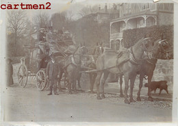 PHOTOGRAPHIE ANCIENNE :  TAXI DILIGENCE ATTELAGE TRANSPORT CAROSSE FIACRE HORSE CHEVAL - Sonstige & Ohne Zuordnung