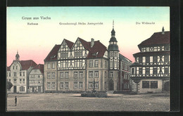 AK Vacha, Rathaus, Widmarkt, Grossherzogl. Sächs. Amtsgericht - Vacha