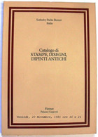 SOTHEBY PARKE BERNET - CATALOGO STAMPE,DISEGNI,DIPINTI ANTICHI - FIRENZE 1981 - Collectors Manuals