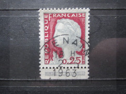 VEND BEAU TIMBRE DE FRANCE N° 1263 + BDF , OBLITERATION " DENAIN " !!! (b) - 1960 Marianna Di Decaris