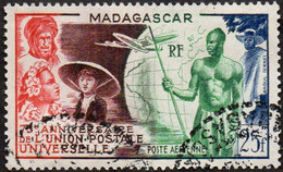 Détail De La Série - Anniversaire De L'U.P.U. Obl. Madagascar N° PA 72 - 1949 75e Anniversaire De L'UPU