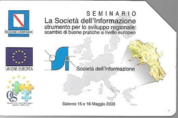CARTE -ITALIE-Serie Pubblishe Figurate-Catalogue Golden-3€-N°1654-31/12/2003-SEMINARIO-Utilisé-TBE - Openbaar Voorlopers