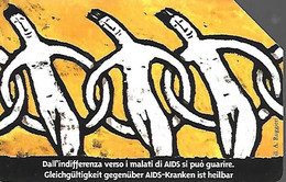 CARTE -ITALIE-Serie Pubblishe Figurate AA-Catalogue Golden-10000L/30/06/98-N°57-Ces-AIDS-Utilisé-TBE- - Public Precursors