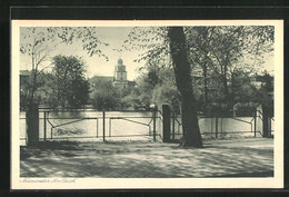 AK Neumünster, Partie Am Teich Mit Kirche - Neumünster