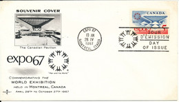 Canada FDC 28-4-1967 Expo 67 Montreal With Cachet - 1967 – Montréal (Canada)