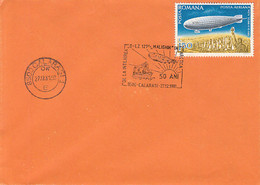 96245- ZEPPELIN LZ-127 MEETING MALIGHIN ICEBREAKER IN ARCTICA, SPECIAL POSTMARK ON COVER, ZEPPELIN STAMP, 1981, ROMANIA - Otros Medios De Transporte