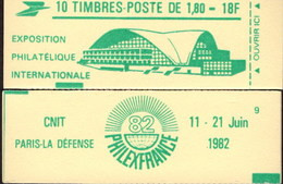 CARNET 2220-C 3 Liberté De Delacroix "PHILEXFRANCE 82" Vert Turquoise, Fermé, Parfait état Bas Prix RARE - Modern : 1959-...