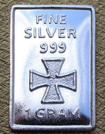 USA 1gr .999 Fine Silver Art Bar - 'Maltese Cross' - NEW & UNCIRCULATED - Autres – Amérique