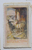 Cinderella, Vignette, Poster Stamps Ww1 - Il Barbaro Ti Rapisce  I Beni E Le Robe - 52x32mm - Kriegspropaganda