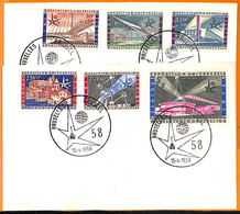 99001 - BELGIUM - POSTAL HISTORY -  Set Of 2 FDC Cards 1958 Universal Expo - 1951-1960