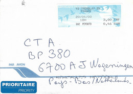 France 2000 Tremblay En France « Oiseaux De Jubert » ATM EMA Cover - 1990 Type « Oiseaux De Jubert »
