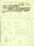 Neuss Neuß 1902 A4 Deko Rechnung " Gebr. Heinemann Strumpfwaarenfabrik Kurz- U. Weißwaaren " Dokument - Textile & Vestimentaire