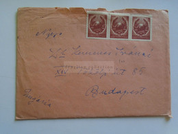 D179607  Romania  Cover  Cancel Bucuresti -1950  Sent To Budapest  Dr. Kemenes  Iván - Covers & Documents