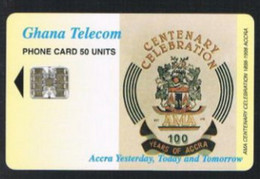 GHANA - TELECOM - 1998 COAT OF ARMS   ISSUE 01.98  - USED -  RIF. 9649 - Ghana