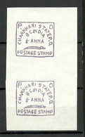 INDIA CHARKHARI State 1897/1904 Michel 1 As Pair MNH - Charkhari