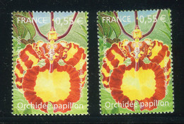 Variété - N°3765, 1 Ex Orange Foncé + 1 Brun Rouge - Neufs ** - V 844 - Ungebraucht