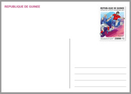 GUINEE GUINEA 2021 STATIONERY CARD - OLYMPIC GAMES POSTPONEMENT COVID-19 PANDEMIC CORONAVIRIS FOOTBALL SOCCER - Estate 2020 : Tokio