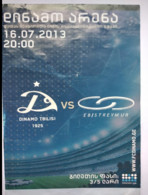 Football Program UEFA Champions League 2013-14 FC Dinamo Tbilisi Georgia - EB/Streymur Eidi Faroe Islands - Books