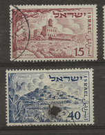 Israel, 1951, SG 56 - 57, 3rd Anniversary Of State Of Israel, Used - Oblitérés (avec Tabs)