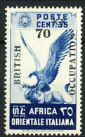 British Occupation AOI 1941 Sass. N. 5 -  C. 70 Su 35 Azzurro. ** MNH Cat € 120 Firma A. Diena - Unused Stamps