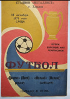 Football Program UEFA Champions League 1978-79 Dynamo Kyev USSR - Malmö FF Sweden - Boeken