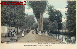 EPINAY-SUR-ORGE LE BREUIL ANIMEE CARTE COLOREE 91 ESSONNE - Epinay-sur-Orge