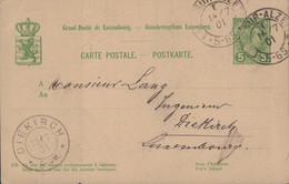 LUXEMBOURG - ESCH SUR ALZETTE - ENTIER POSTAL DU 14-7-1901. . - Andere & Zonder Classificatie