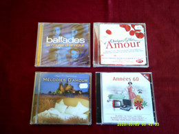 LOT DE 4 CD NEUF DE COMPILATION + DE 80 TITRES  / BALLADES  & MOTS D'AMOUR + QUELQUE MOTS D'AMOUR + ANNEES 60 2 CD + MEL - Complete Collections