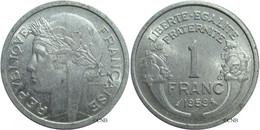 France - Ve République - 1 Franc Morlon Aluminium, Poids Léger 1959 - SUP+/MS62 - Fra3817 - 1 Franc