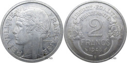 France - IVe République - 2 Francs Morlon Aluminium 1948 B - SUP/MS60 - Fra3525 - 2 Francs