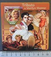 St Thomas 2015 Marilyn Monroe Cinema Music Women James Dean Elvis S/sheet Mnh - Ganze Bögen