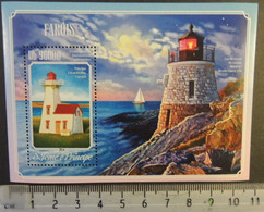 St Thomas 2014 Lighthouses S/sheet Mnh - Full Sheets & Multiples