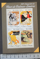 St Thomas 2014 Henri Toulouse-lautrec Women Art M/sheet Mnh - Full Sheets & Multiples