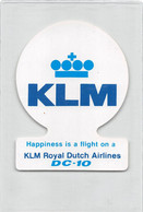 12508 " KLM-HAPPINESS IS A FLIGHT ON A KLM ROYAL DUTCH AIRLINES-DC 10 " ZELFKLEVEND.AUTOADESIVO - Autocollants