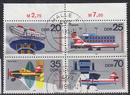 GERMANY DDR [1980] MiNr 2516-19 4er ( OO/used ) Flugzeuge - Crépuscule Des Anges, Le