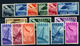 Italia (aéreo) Nº 113/21, 123/8. Año 1945/7 - Airmail