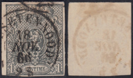 Petit Lion - N°22 Au Filet Obl Double Cercle "St-Josse-Ten-Noode". Oblitération De Second Choix. - 1866-1867 Petit Lion