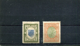 Ingrie 1920 Yt 8-9 * - 1919 Occupazione Finlandese