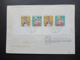 DDR 23.11.1971 Trachten H-Blatt 13 I A FDC Mit Tagesstempel Freiberg Nach Kevelaer Gesendet - Storia Postale