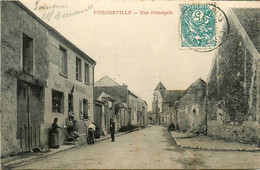 Porcheville * La Rue Principale * Débit De Tabac Tabacs LAUNAY GODMUSE - Porcheville