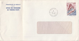 MONACO SEUL SUR LETTRE POUR LA FRANCE 1977 - Covers & Documents