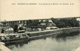 Nogent * Les Bords De La Marne * Le Viaduc * Pont * Péniche Batellerie - Nogent Sur Marne