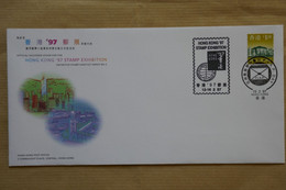 U3 CHINA HONG KONG BELLE LETTRE  1997 STAMP EXHIBITION NON VOYAGEE + AFFRANC. INTERESSANT - Covers & Documents
