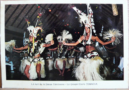 LOT DE 2 CARTES TAHITI DANSEUSE DE OTEA / HOTEL TAAONE GROUPE ETOILE TEMARVA GLACAGE DEFECTUEUX - Oceania