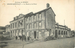 / CPA FRANCE 76 "Grand Quevilly, La Mairie Et La Poste" - Le Grand-Quevilly